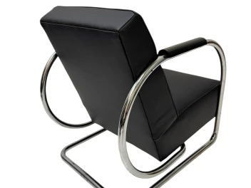 Art Deco Modernist Bauhaus Tubular Steel Lounge Chair by Frits Kuyken, 1936